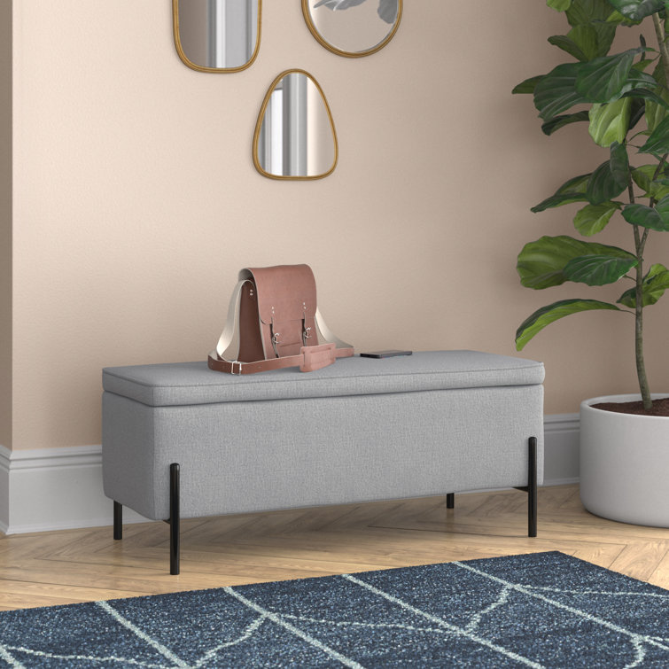 Mercury Row® Seiler Upholstered Flip Top Storage Bench & Reviews Wayfair